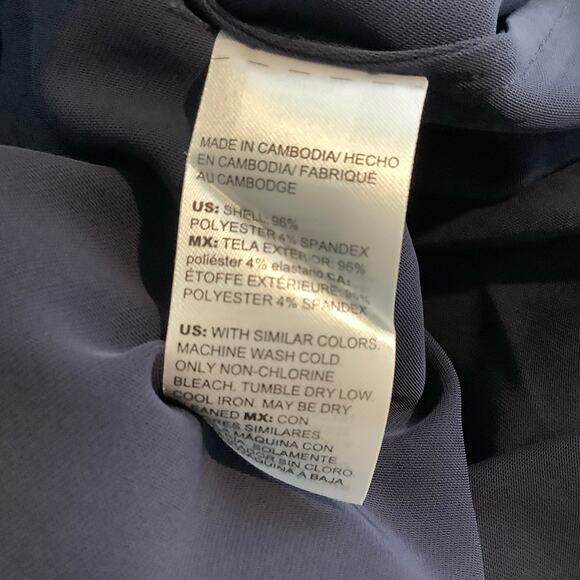 Chico's Navy Blue Long Sleeve Zipper Detail Blouse Top 2 NWT - Picture 6 of 7